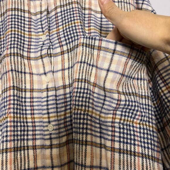 Madewell Womens Flannel Sunday Shirt in Belmont Plaid Plus Size 3X - Picture 8 of 15